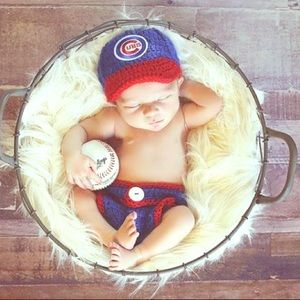 Newborn Cubs Baseball props